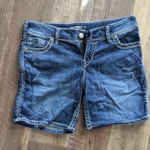 Women's Silver Jean Shorts Size 31